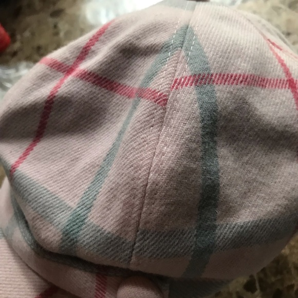 D&Y Cap pink plaid with 3 button detail. - Picture 5 of 5